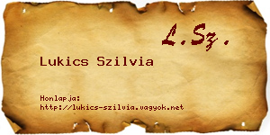 Lukics Szilvia névjegykártya