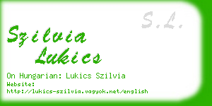 szilvia lukics business card